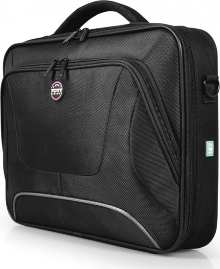 PORT DESIGNS | Courchevel | Fits up to size 15.6 " | Messenger - Briefcase | Black | Shoulder strap