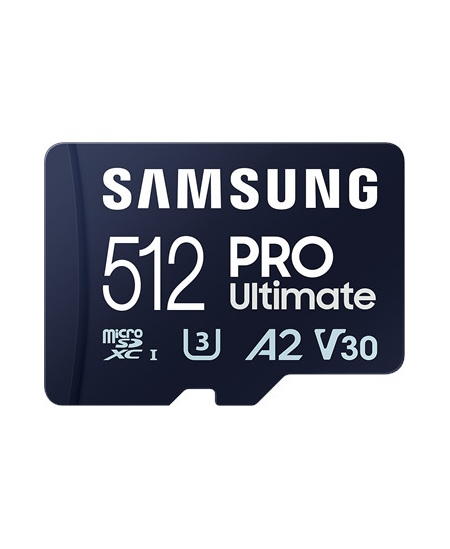 Samsung | MicroSD Card with Card Reader | PRO Ultimate | 512 GB | microSDXC Memory Card | Flash memory class U3, V30, A2