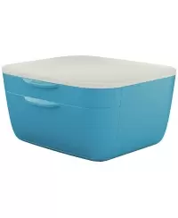 Daiktadėžė LEITZ COSY, su stalčiais, žydra
