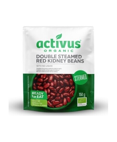 Ekologiškos raudonosios pupelės be skysčio ACTIVUS, plast. maišelyje, 150g  LT-EKO-001