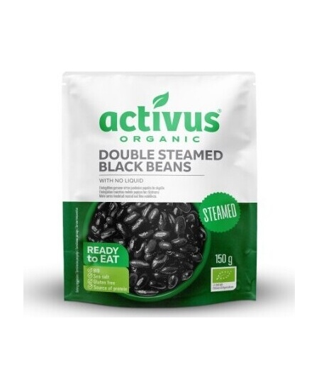 Ekologiškos juodosios pupelės be skysčio ACTIVUS, plast. maišelyje, 150g LT-EKO-001