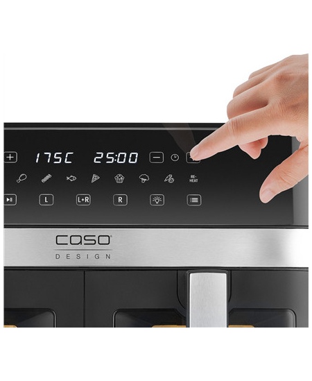 Caso Air Fryer | DuoChef | Power 2200 W | Capacity 14 L | Black