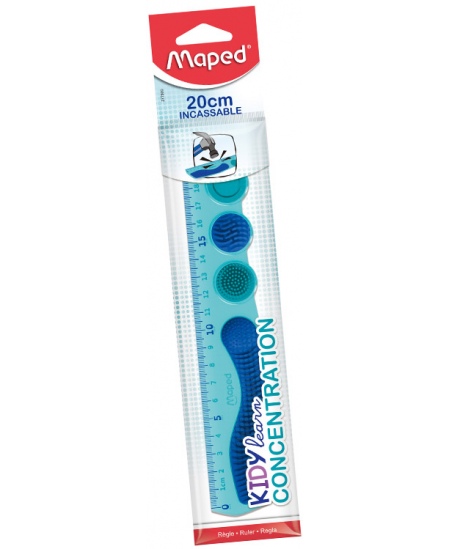 Mažinanti stresą liniuotė  MAPED Kidy Learn Concentration, 20 cm