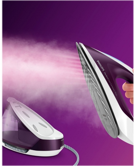 Philips | Ironing System | GC7933/30 PerfectCare Compact Plus | 2400 W | Continuous steam 120 g/min | Purple