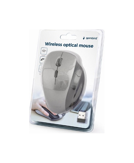 Gembird | Wireless Optical mouse | MUSW-6B-02-BG | Optical mouse | USB | Black-Spacegrey