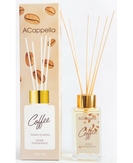 Namų kvapas su lazdelėmis ACAPPELLA, kavos, 120 ml