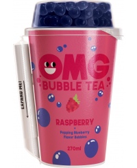 Arbatos gėrimas OMG, aviečių skonio su mėlynių burbuliukais, 270 ml