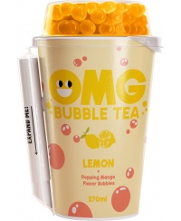 Arbatos gėrimas OMG, citrinų skonio su mango burbuliukais, 270 ml
