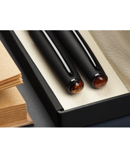 Rinkinys AMBER, tušinukas + rašiklis, dovanų dėžutėje