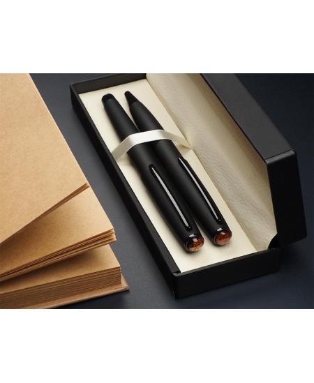 Rinkinys AMBER, tušinukas + rašiklis, dovanų dėžutėje