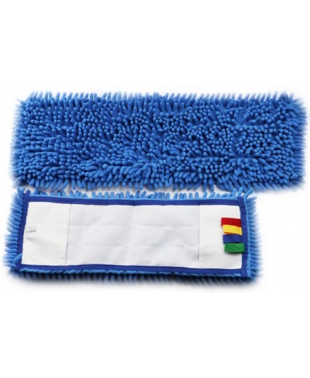 Mikropluošto šluostė grindų laikikliui, CHENILE, 40 cm, su kišenėlėmis, mėlyna