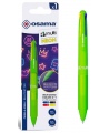 Automatinis 4 spalvų tušinukas OSAMA 4Multi Neon, 1 mm, žalias korpusas