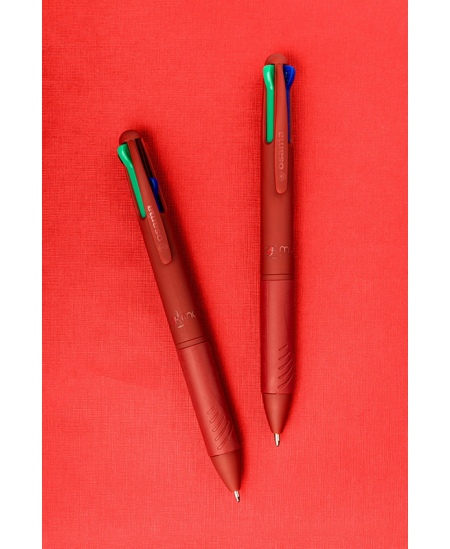 Automatinis 4 spalvų tušinukas OSAMA Urban, 1 mm, rudai raudonas korpusas