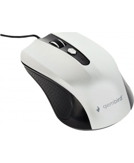 Gembird Mouse  MUS-4B-01-BS Standard, No, Black/ silver, No,