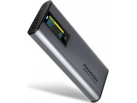 AXAGON External USB-C 10Gbps metal box with info display for M.2 NVMe and SATA SSD | EEM2-SD2
