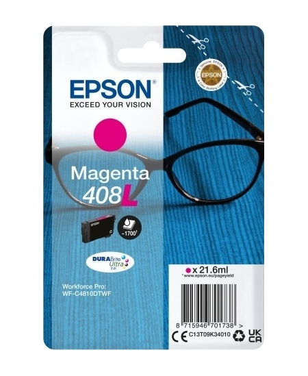 Epson 408L (C13T09K34010) Rašalinė kasetė, Purpurinė