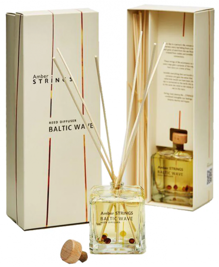 Namų kvapas su lazdelėmis AMBER STRINGS Baltic wave, 100 ml