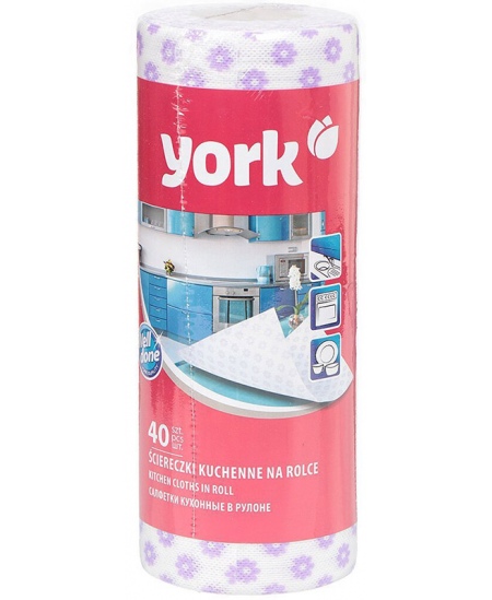 Šluostės rulone YORK, 40 vnt
