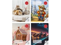 Sąsiuvinis GYVŪNĖLIAI, linijomis, 1 klasei, 12 lapų