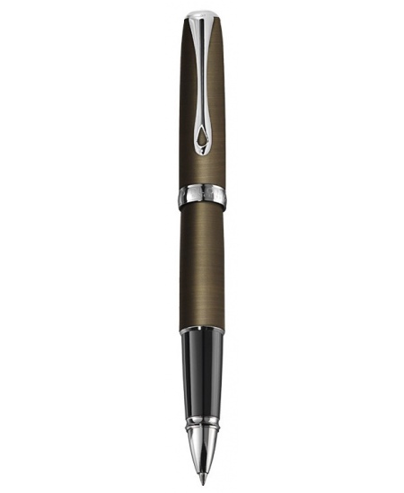 Rašiklis DIPLOMAT Excellence A2 Oxys Brass, su sidabro spalvos detalėmis, 0.7 mm, juodas