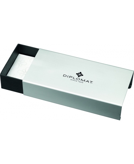 Rašiklis DIPLOMAT Excellence A2 Oxys Brass, su sidabro spalvos detalėmis, 0.7 mm, juodas