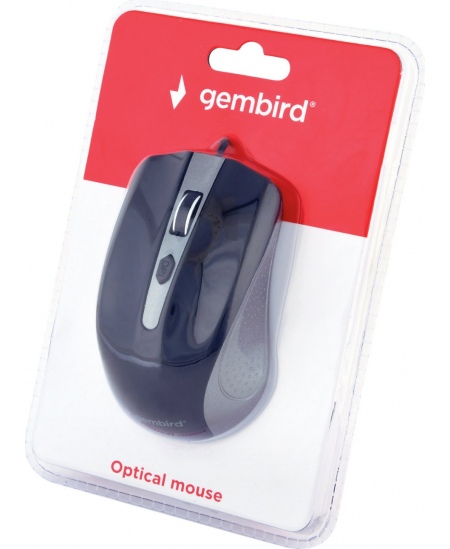 Gembird MUS-4B-01-GB Optical Mouse, Spacegrey/Black, USB