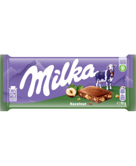 Pieninis šokoladas MILKA Hazel Nuts, 90 g