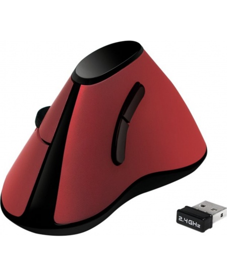 Logilink | Ergonomic Vertical Mouse | ID0159 | Optical | Wireless | Red
