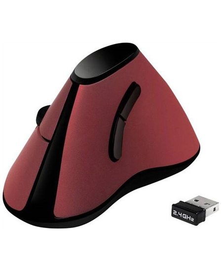 Logilink | Ergonomic Vertical Mouse | ID0159 | Optical | Wireless | Red