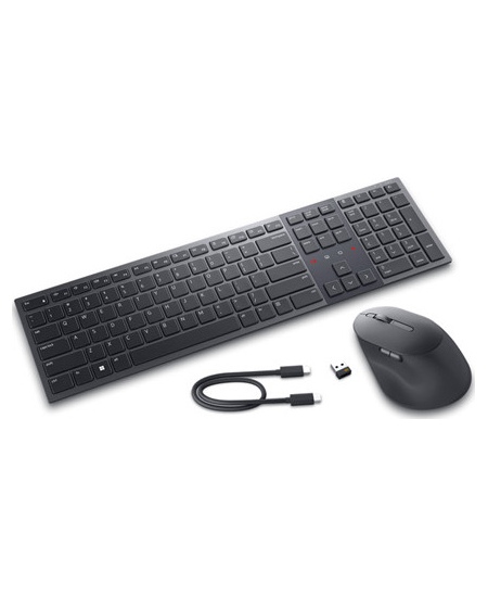 Dell | Premier Collaboration Keyboard and Mouse | KM900 | Keyboard and Mouse Set | Wireless | US | Graphite | USB-A | Wireless c