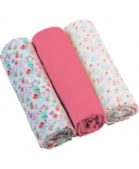 BabyOno vystyklai medvilniniai 3 vnt, rožiniai