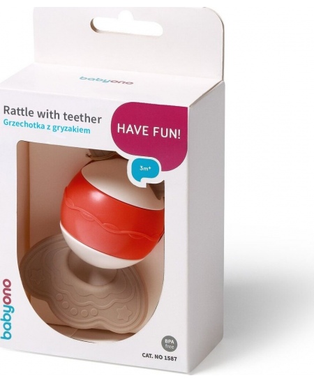 Barškutis BABYONO, su kramtuku, saldainis, 1587