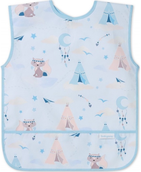 Babyono prijuostė neperšlampama su kišene nuo 24 mėn meškėnas mėlynas 1642/01