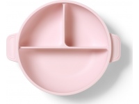 Babyono lėkštutė silikoninė neslystanti su dangteliu ir skyriais rožinė 1661/02
