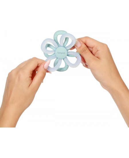Silikoninis kramtukas BABYONO, gėlė, mėlynas, 1596/02