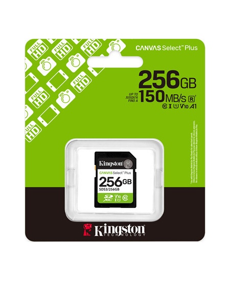 Kingston Select Plus | 256 GB | SD | Flash memory class Class 10, UHS-I, U1/U3, Video Class 10/30