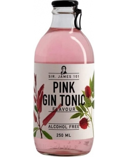 Nealkoholinis kokteilis, SIR JAMES 101 Pink Gin Tonic, 0,0%, 0,25 l