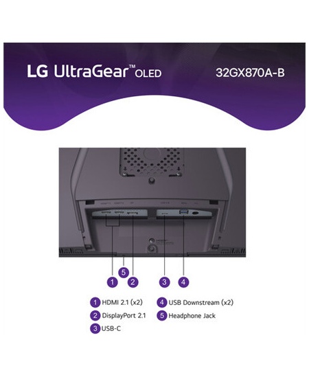 LG 32GX870A-B 32" UltraGear™ OLED UHD/16:9/3840x2160/275cdm2/0.03ms/HDMI/DisplayPort