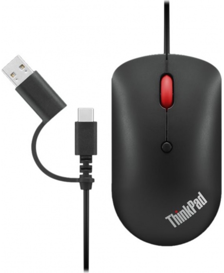 Lenovo | ThinkPad USB-C Wired Compact Mouse | USB-C | Raven black