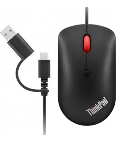 Lenovo | ThinkPad USB-C Wired Compact Mouse | USB-C | Raven black