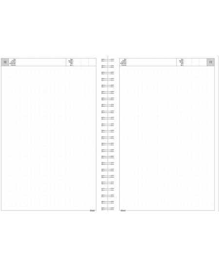 Kalendorius - užrašinė TIMER, su spirale, A5, be datų, 224 lapai, taškeliais, kartoniniu viršeliu, tamsiai mėlyna