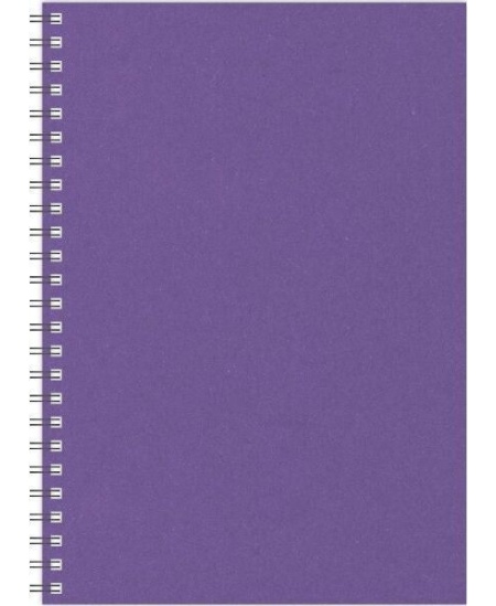 Kalendorius - užrašinė TIMER, su spirale, A5, be datų, 224 lapai, taškeliais, kartoniniu viršeliu, violetinė