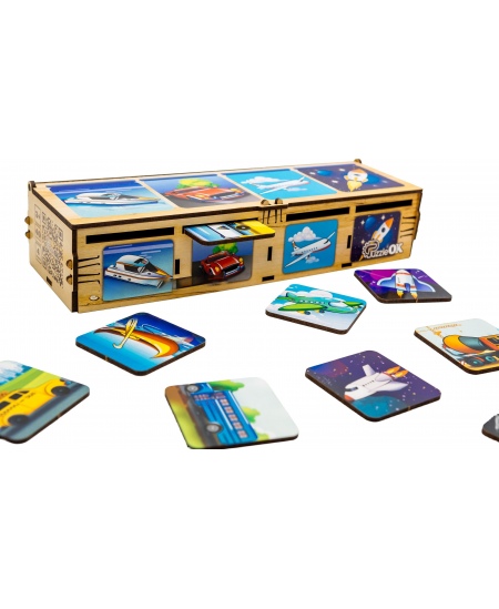 Rūšiuokliai PuzzleOK Montessori „Transportas“