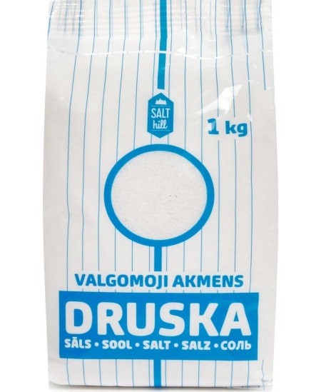 Valgomoji akmens druska SALT HILL, rupi, be jodo, 1 kg,