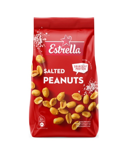 Kepinti žemės riešutai ESTRELLA, su druska, 240 g