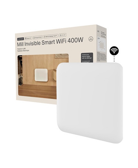 Mill Invisible Smart WiFi Heater | PA400WIFI4 | Panel Heater | 400 W | Suitable for rooms up to 4-6 m² | White | IPX4