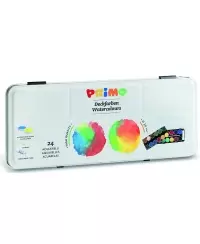Akvarelė PRIMO, 24 spalvų, su teptuku ir tūbele