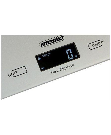 Mesko Kitchen Scales MS 3145 Maximum weight (capacity) 5 kg, Graduation 1 g, Silver, Warranty 24 month(s)