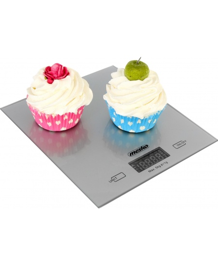 Mesko Kitchen Scales MS 3145 Maximum weight (capacity) 5 kg, Graduation 1 g, Silver, Warranty 24 month(s)