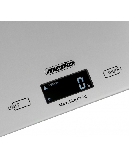 Mesko Kitchen Scales MS 3145 Maximum weight (capacity) 5 kg, Graduation 1 g, Silver, Warranty 24 month(s)